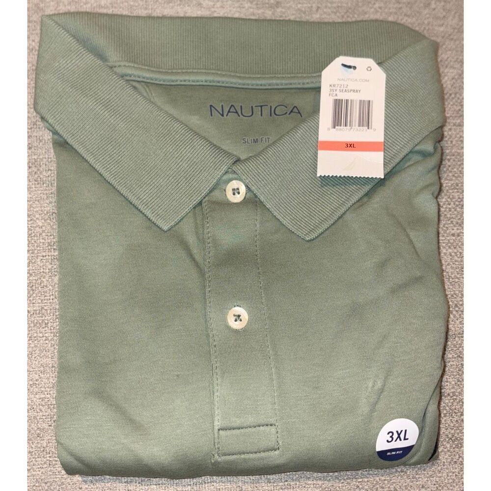 Nautica slim fit green short sleeve polo size 3xl